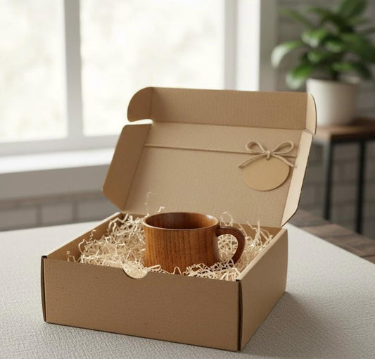 Hand Carved Wooden Beech Mug